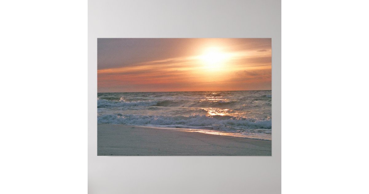 Pensacola Beach Sunrise Poster | Zazzle