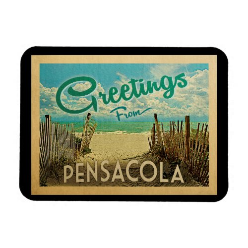 Pensacola Beach Vintage Travel Magnet