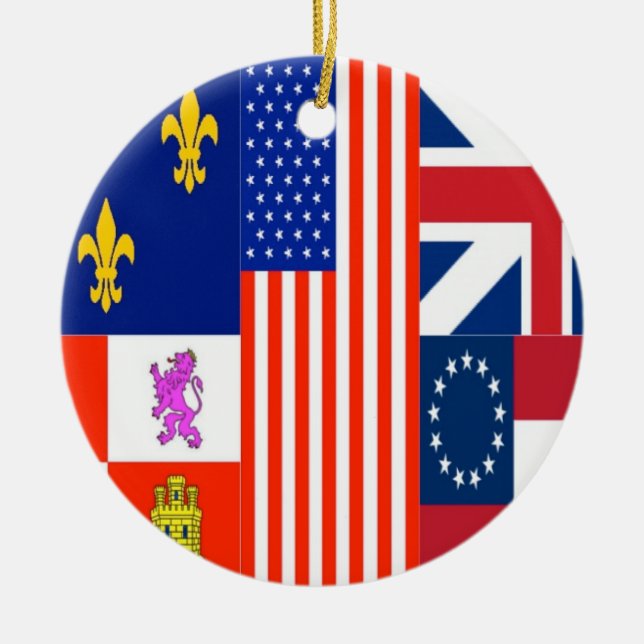 Pensacola Flag Ceramic Ornament (Front)