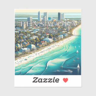 Pensacola Florida 3 Inch Vinyl Sticker