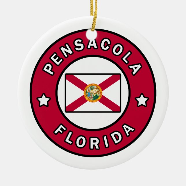 Pensacola Florida Ceramic Ornament (Front)