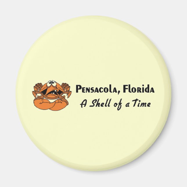 Pensacola Florida Crab Magnet (Front)