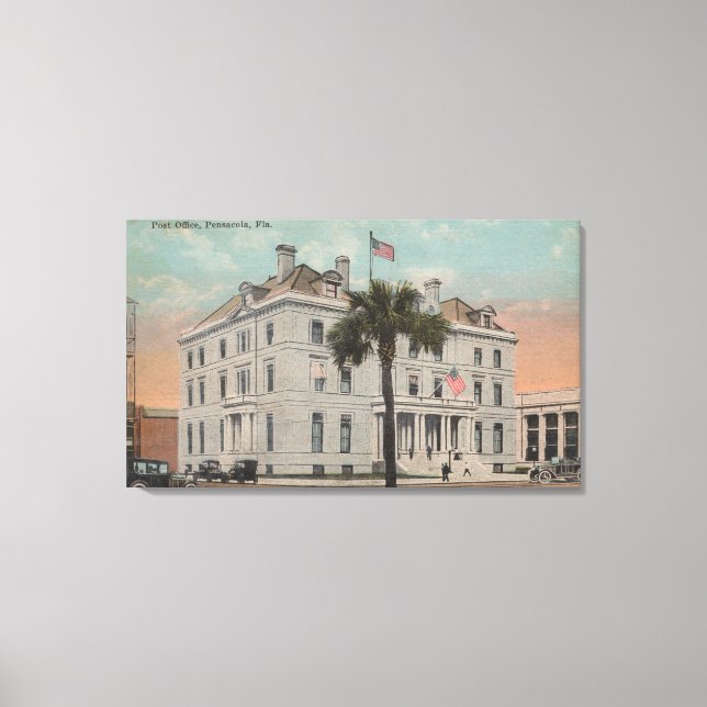 Pensacola, Florida - Exterior View of Post Canvas Print (Front)