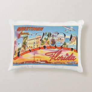 Pensacola Florida FL Old Vintage Travel Souvenir Decorative Pillow