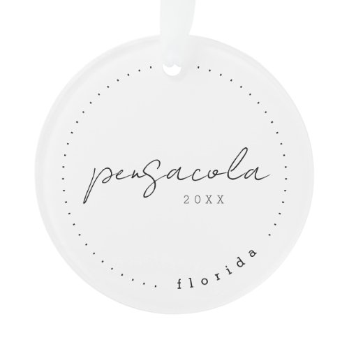 Pensacola Florida FL Travel United States Simple Ornament
