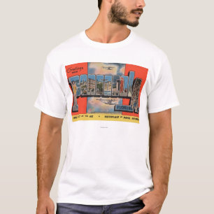 Pensacola, Florida - Large Letter Scenes T-Shirt