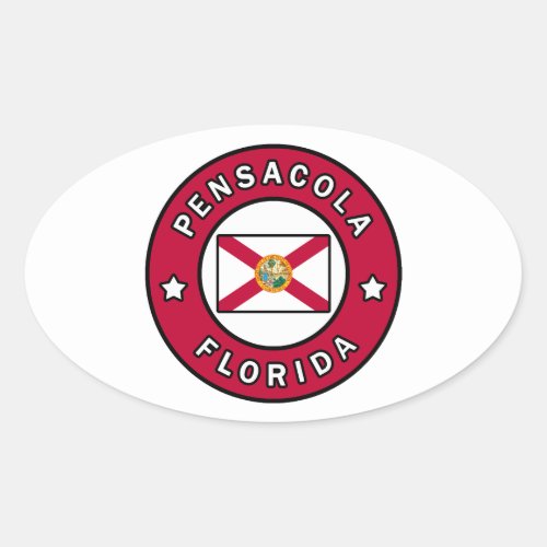 Pensacola Florida Oval Sticker