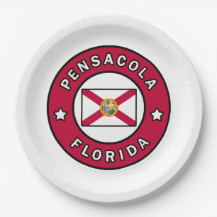 Pensacola Florida Paper Plates