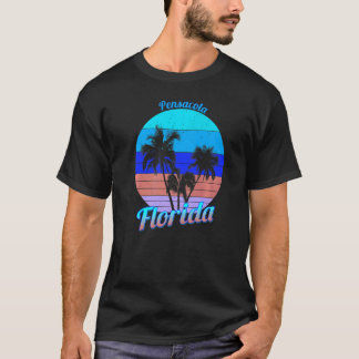 Pensacola Florida Retro Tropical Palm Trees Vacati T-Shirt