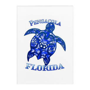 Pensacola Florida Vacation Tribal Turtle Acrylic Print