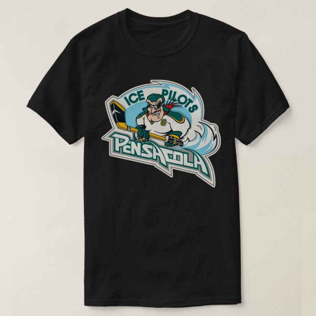 Pensacola Ice Pilots Retro Defunct Ice Hockey T-Shirt (Design Front)