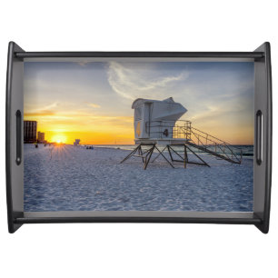 Pensacola Lifeguard Station Sunrise Serving Tray