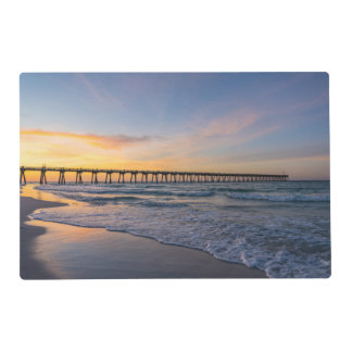 Pensacola Pier Shoreline Sunrise Placemats
