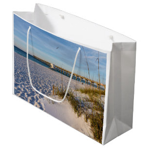 Pensacola Sand Dunes Pier Morning Large Gift Bag