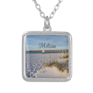 Pensacola Sand Dunes Pier Morning Necklace