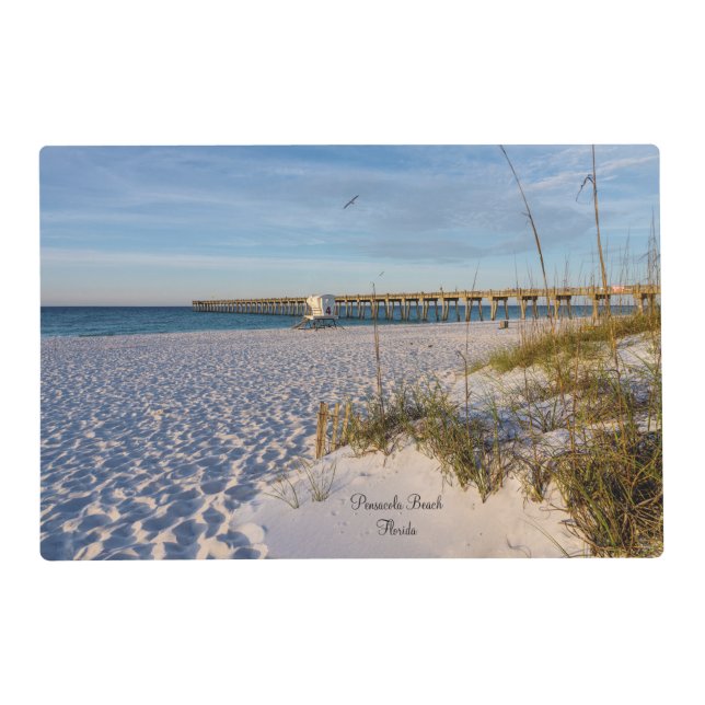 Pensacola Sand Dunes Pier Morning Placemats (Front)
