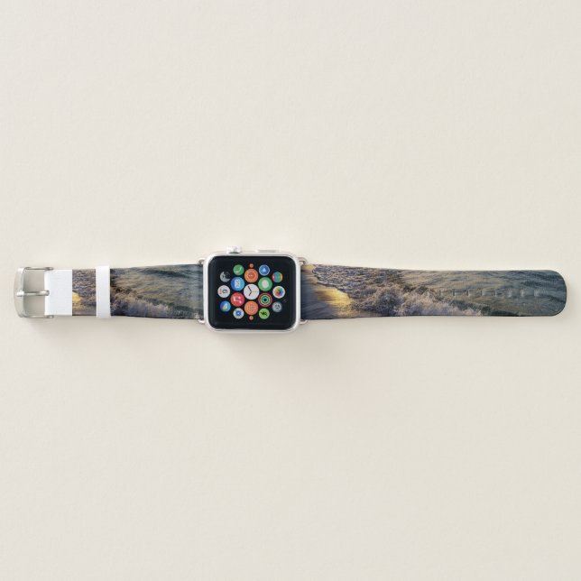 Pensacola Splashing Waves Sunrise Apple Watch Band (Front)