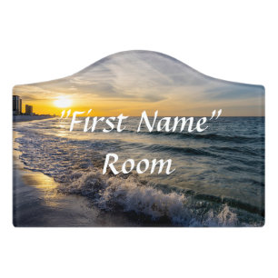 Pensacola Splashing Waves Sunrise Room Sign