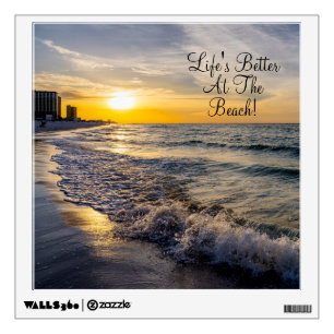 Pensacola Splashing Waves Sunrise Wall Decal