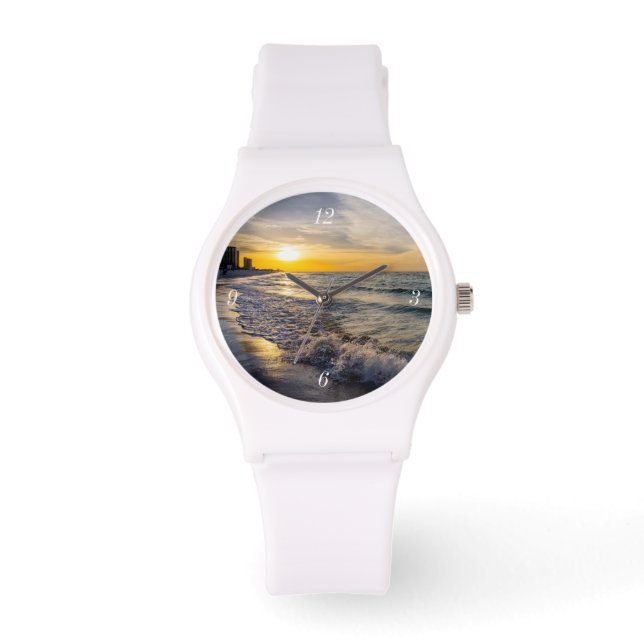Pensacola Splashing Waves Sunrise Women's Watch (Front)
