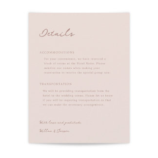 Pensacola Wedding Enclosure Card
