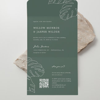 Pensacola Wedding Invitation With RSVP QR Code