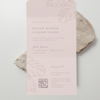 Pensacola Wedding Invitation With RSVP QR Code