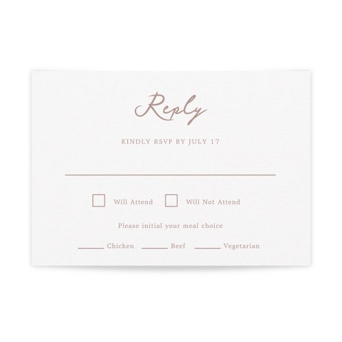 Pensacola Wedding RSVP Card