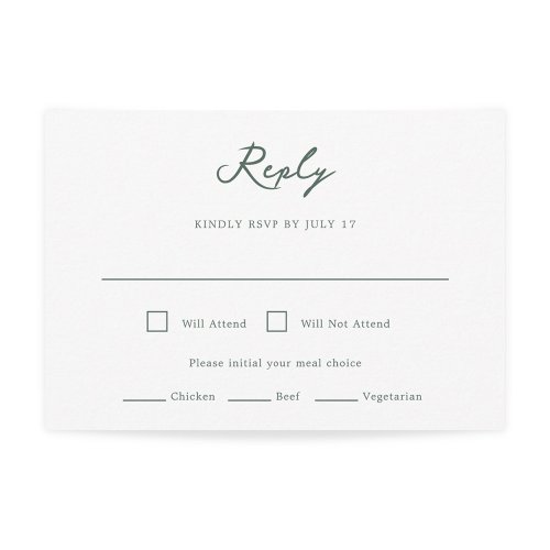 Pensacola Wedding RSVP Card