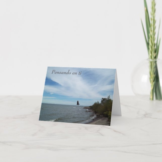 Pensando en ti greeting card (Front)