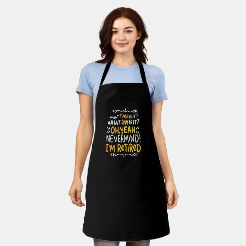 Pension _ What Time Is It Oh Im Retired Apron