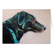 Pensive Black Dog (Front Horizontal)