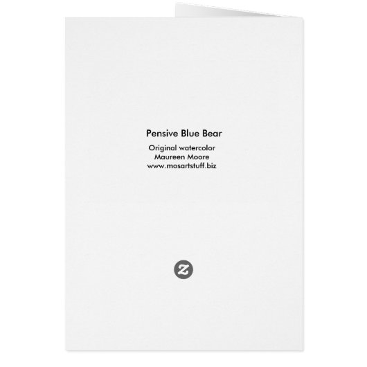 Pensive Blue Bear (Back)