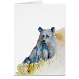 Pensive Blue Bear Cards