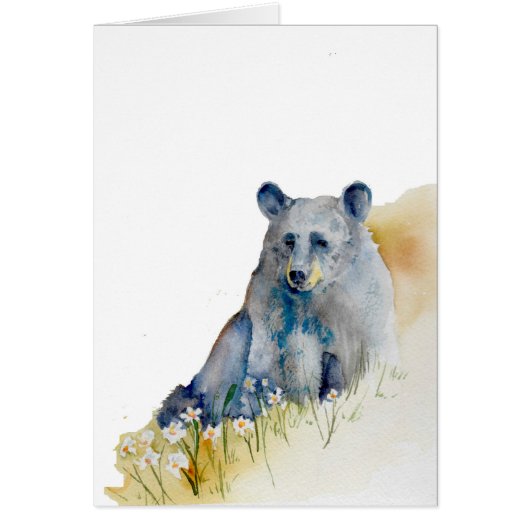 Pensive Blue Bear Cards (Front)