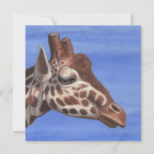 Pensive Giraffe Holiday Card