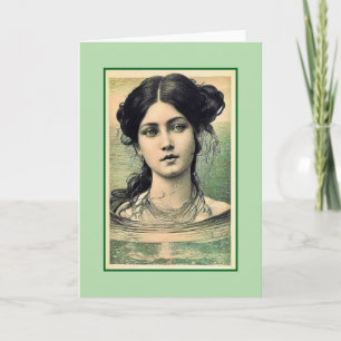 Pensive Mermaid Card