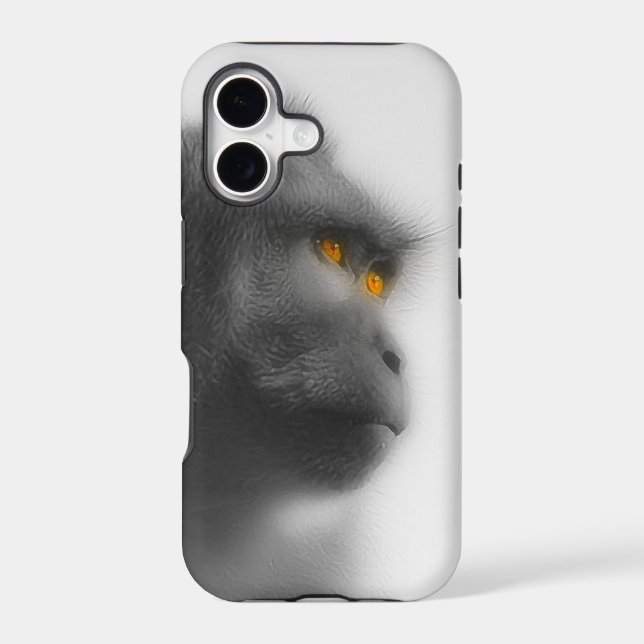 Pensive Monkey Iphone Case (Back)