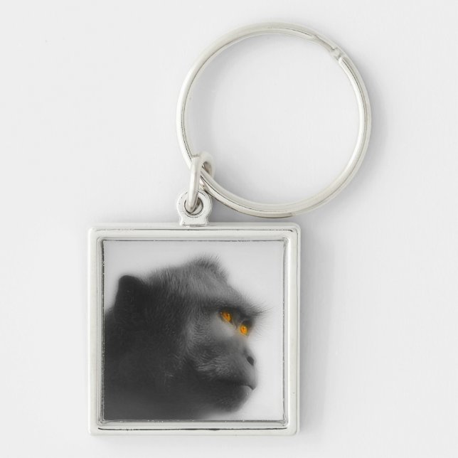 Pensive Monkey Keychain (Front)
