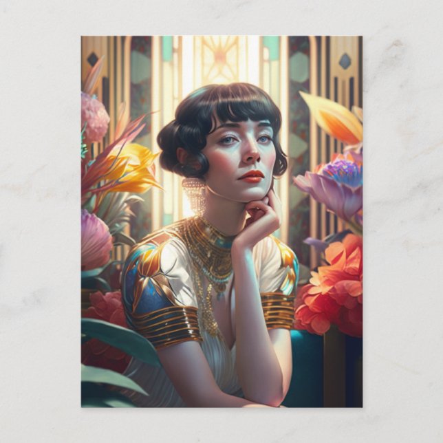 Pensive muse postcard (Front)