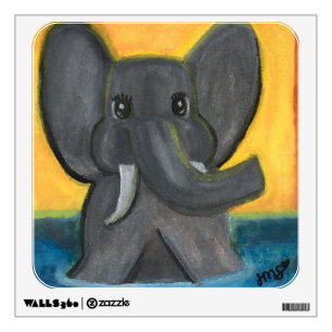 Pensive Pachyderm Wall Sticker