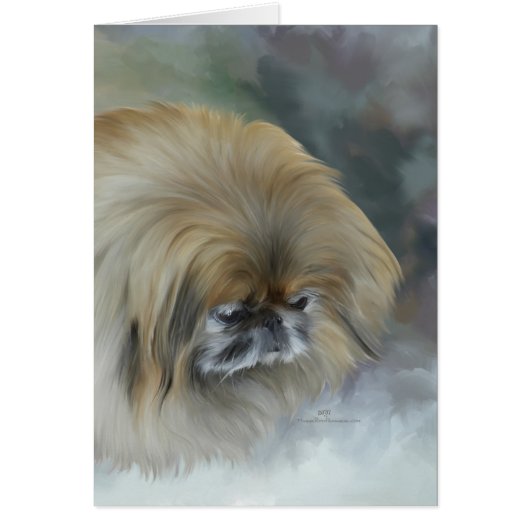 Pensive Pekingese Cards (Front)