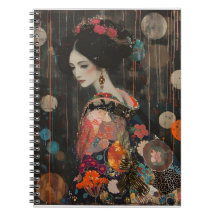 Pensive Woman in Kimono notebook