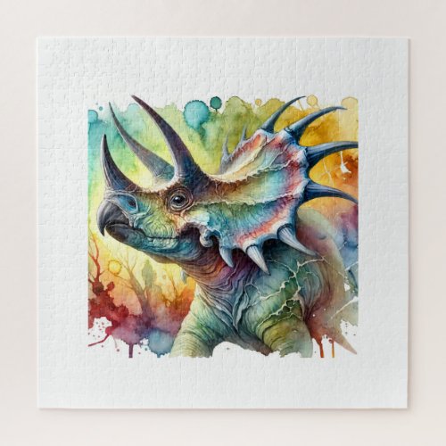 Pentaceratops 150624AREF121 _ Watercolor Jigsaw Puzzle