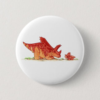 Pentaceratops and Toy Pinback Button