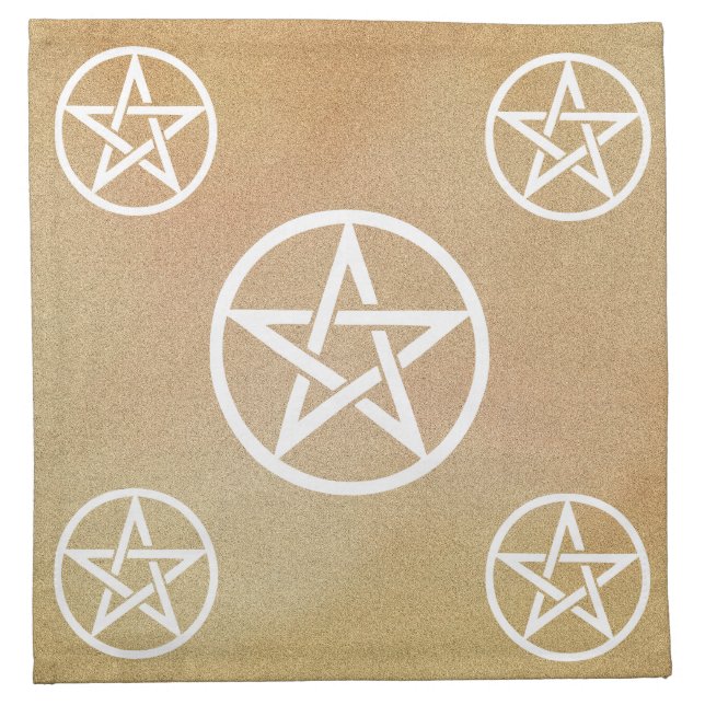 Pentacle Altar Cloth - Earth Element Napkin (Front)