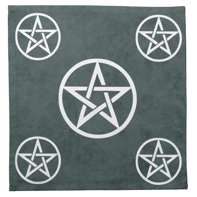 Pentacle Altar Cloth - Water Elements Napkin (Front)