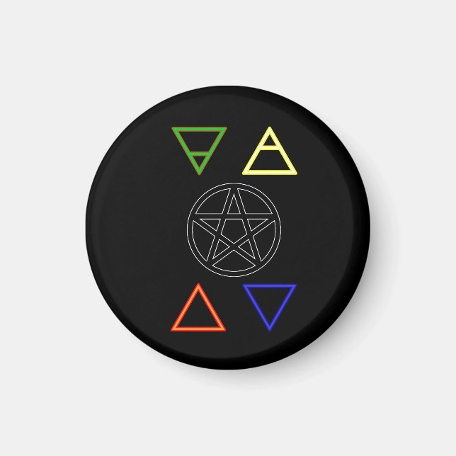 Pentacle and Elements magnet (Front)