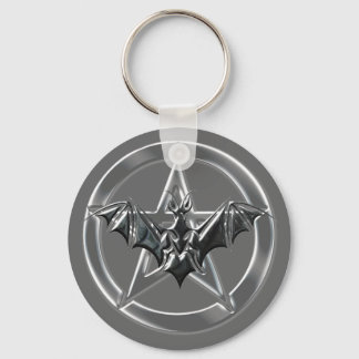 Pentacle Bat Keychain