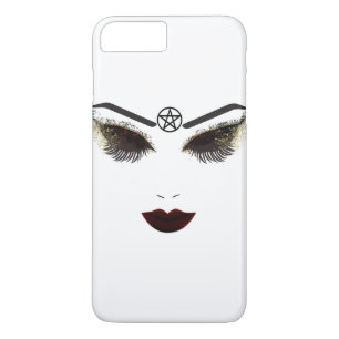 Pentacle Beauty Face Lashes & Dark Lips Makeup iPhone 8 Plus/7 Plus Case